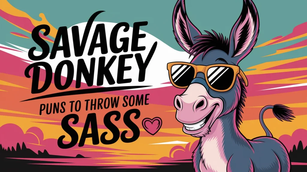 Savage Donkey Puns to Throw Some Sass 🕶️