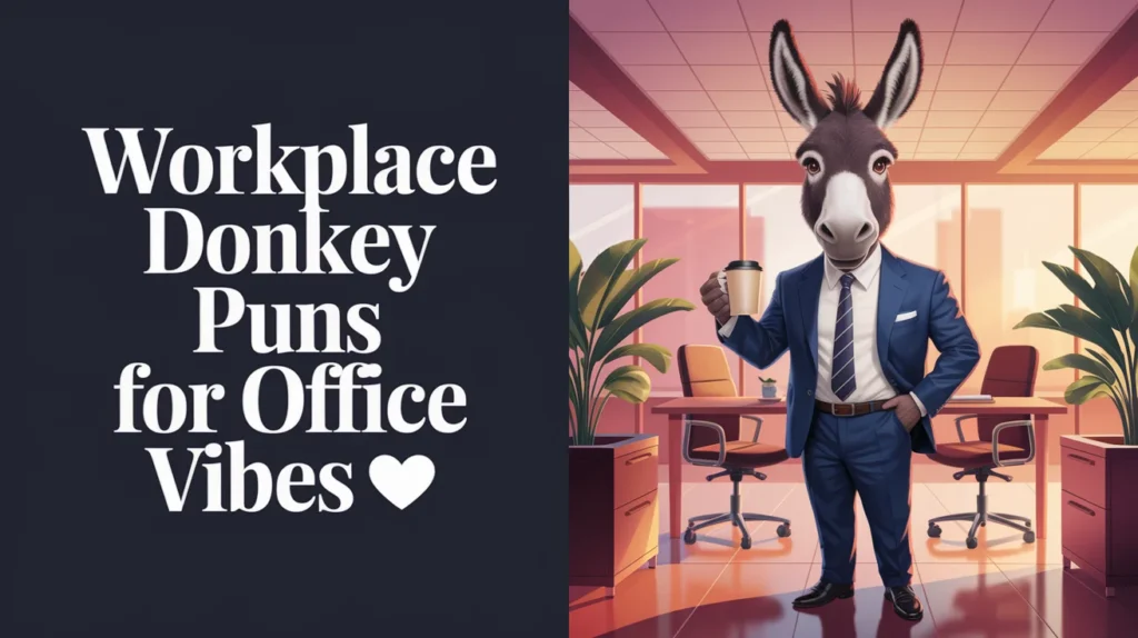 Workplace Donkey Puns for Office Vibes 💼