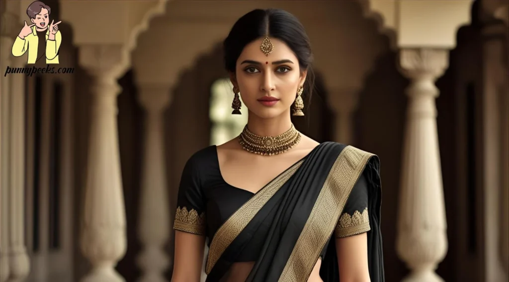Captions for Black Saree Pictures