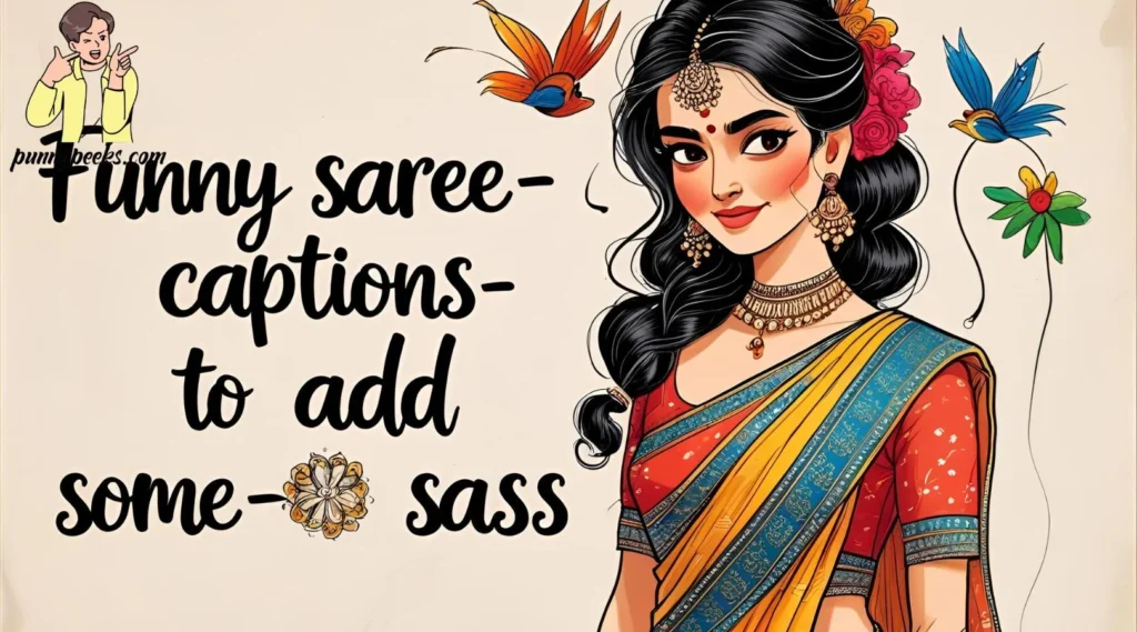 Funny Saree Captions to Add Some Sass