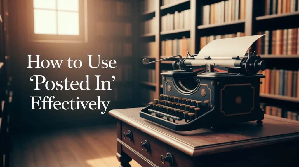 How to Use “Posted In” Effectively