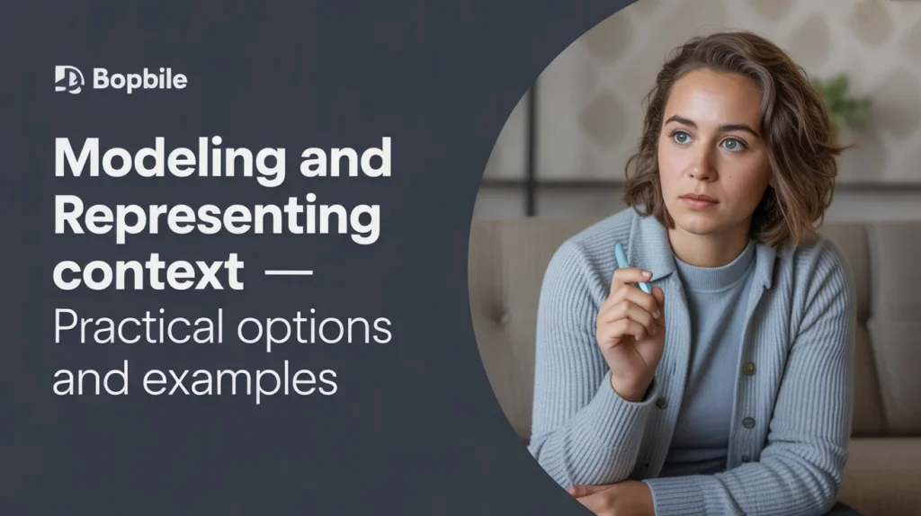 Modeling and representing context — practical options and examples