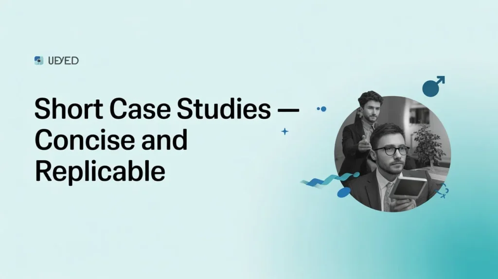 Short case studies — concise and replicable