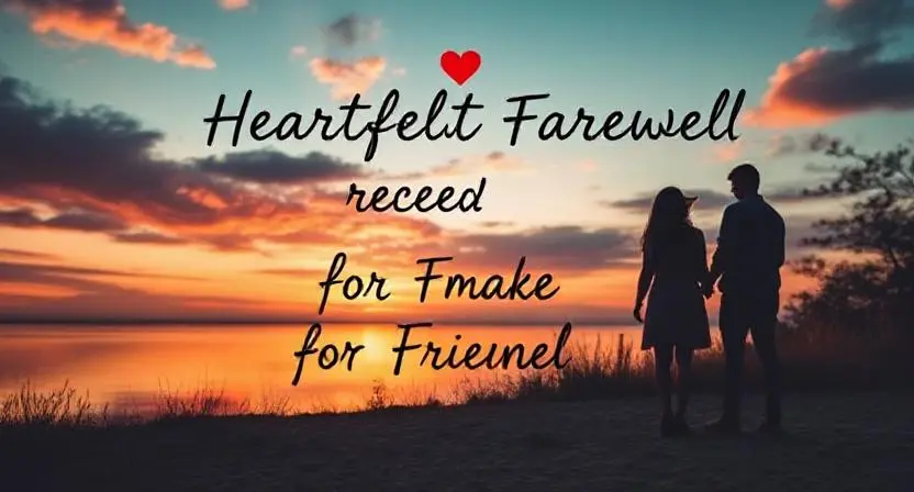 Heartfelt Farewell Captions for Friends