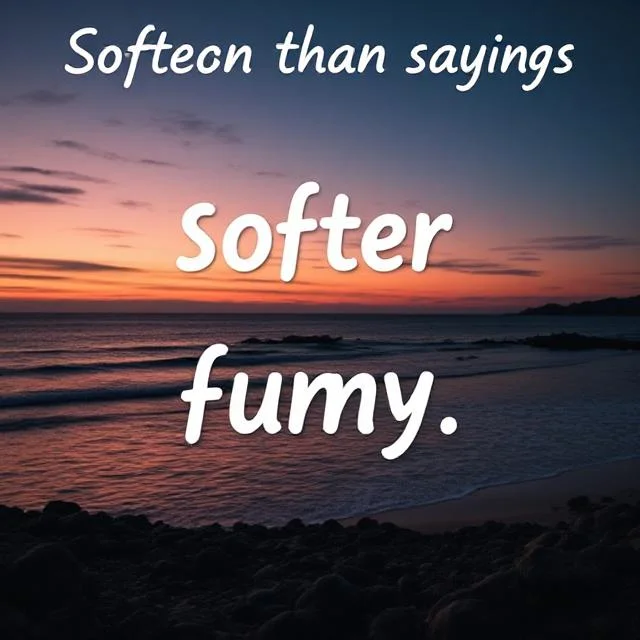 Softer than sayings funny