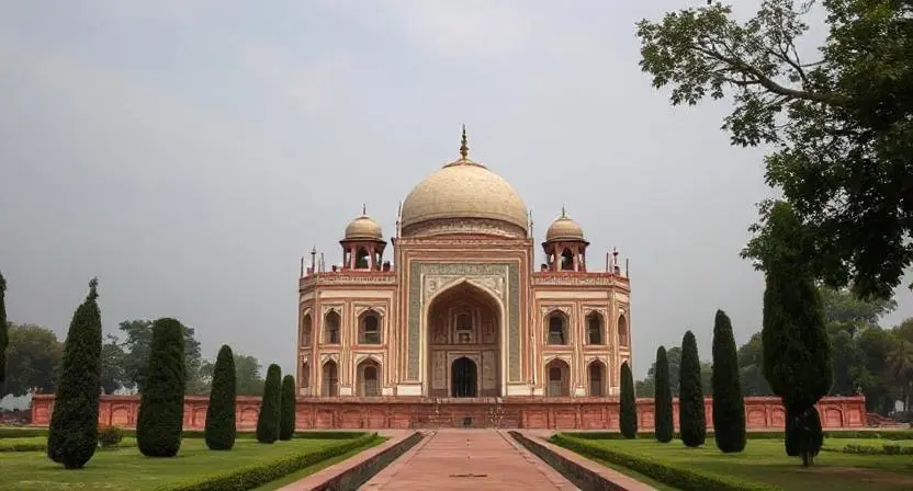 A Royal Humayun’s Tomb Captions
