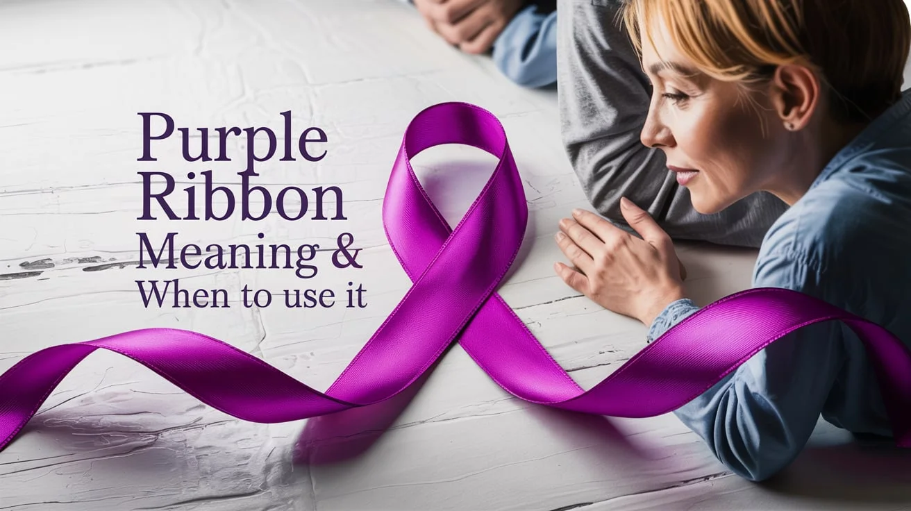 Purple Ribbon Meaning